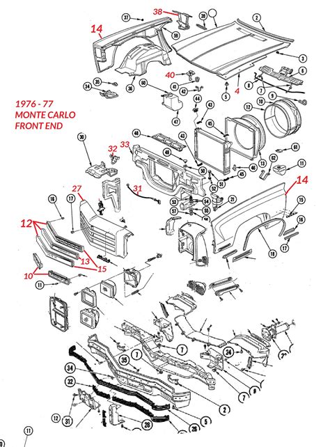 1977 monte carlo sheet metal|monte carlo parts diagram.